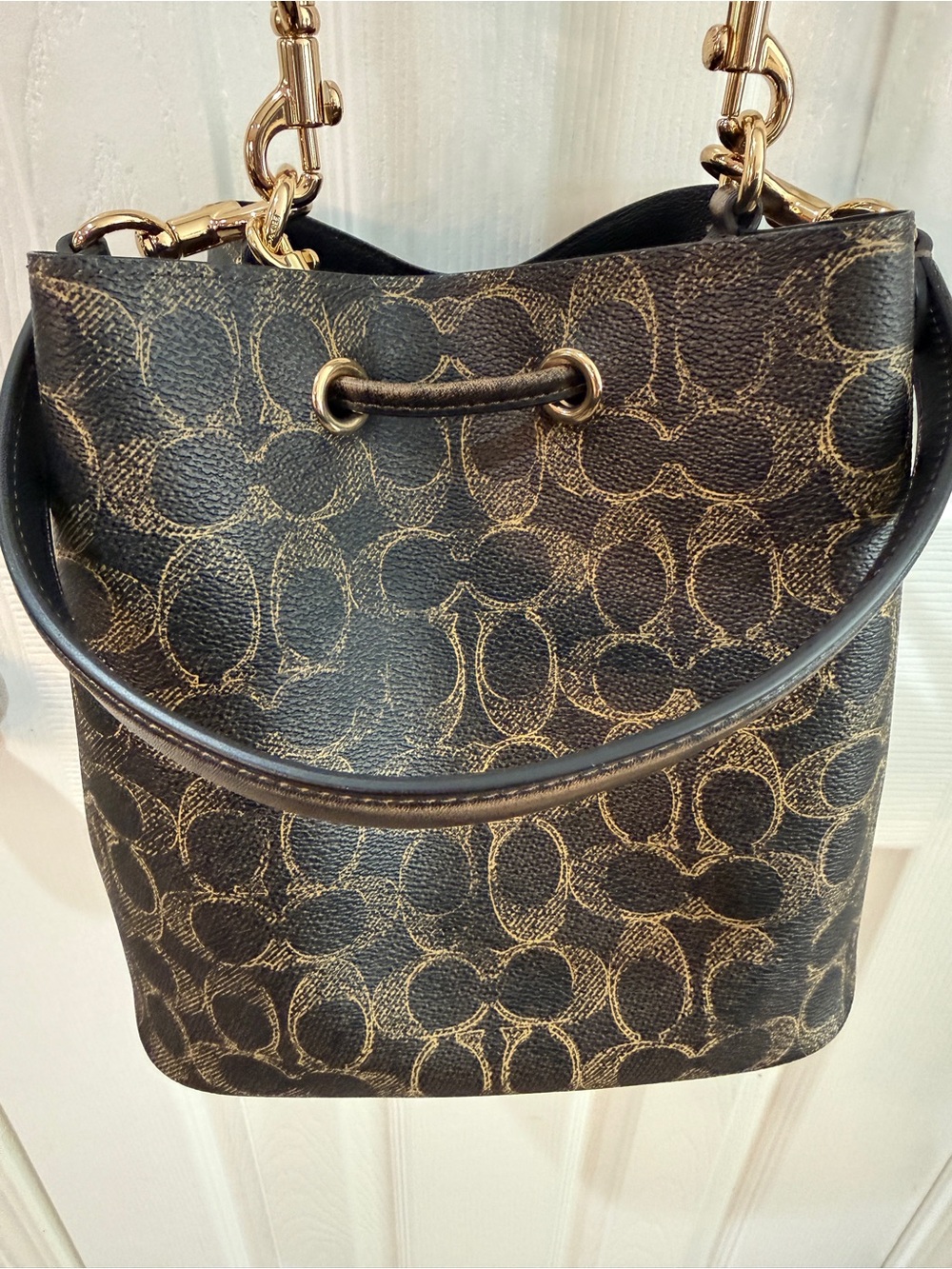 Coach Rowan Bucket Bag Signature Drawstring Bucket Crossbody NWOT - Picture 9 of 14